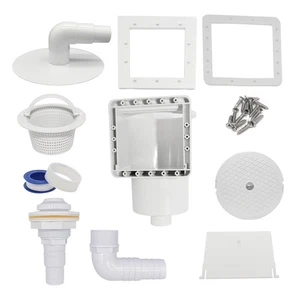 HAF® ABS Pool Einbauskimmer Komplett Set Weiß inkl. Einlaufdüse, Dichtung uwm. - Bild 1 von 8