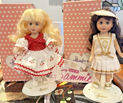 Effanbee SAMMIE Dolls- Retired A Blonde And A Brunette 9” Dolls~ Boxes~Outfits - Image 1 of 4