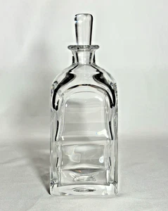 decanter vintage vetro spesso cristallo pesante soffiato a mano QUADRATO FIRMATO E NUMERATO - Foto 1 di 12