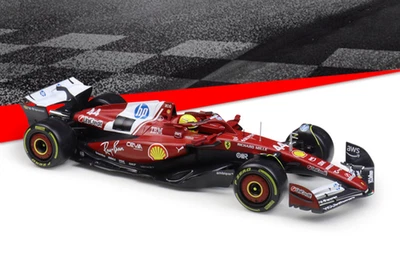 BBURAGO 1:18 Ferrari 2025 F1 SF25 Model Car Charles Leclerc 44 Lewis Hamilton - Image 1 of 4