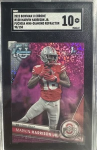 Bowman U 2023 cromo Marvin Harrison Jr Fushcia 90/150 SGC 10 - Imagen 1 de 2
