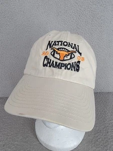 Vintage NCAA Texas Longhorns Hat Cap One Size Beige 2005 National Champions Y2k - Picture 1 of 12