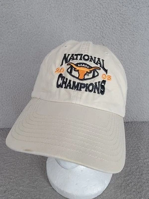 Gorra de Colección NCAA Texas Longhorns Talla Única Beige 2005 Campeones Nacionales Y2k Foto 1 de 4