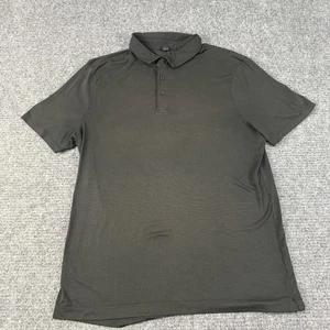 Camisa Polo Lululemon Para Hombre Grande Negra Rendimiento Manga Corta Atlética Golf - Imagen 1 de 8