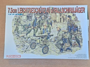 Dragon Models '7,5cm LEICHTGESCHUTZ 40 mit FALLSCHIRMAJER' Bausatz #6147 im Maßstab 1:35 - Bild 1 von 2