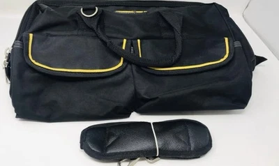 AWP Black Cargo Tool Bag Pockets W/ Shoulder Strap 16x10x9 - Image 1 of 4