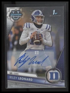 2023 Bowman University Chrome Prospect Autographs Riley Leonard Auto #6 - Picture 1 of 2