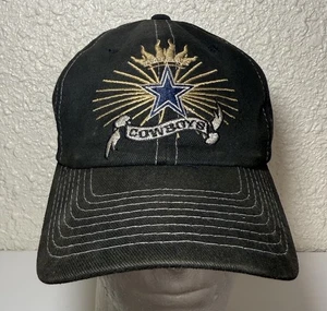 Vintage Dallas Cowboys Snapback Hat Dark Gray Canvas Style Cap NFL Football 90s - Picture 1 of 6