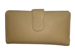 My Big Fat Genuine Leather Checkbook Wallet , Seastone - Picture 1 of 8