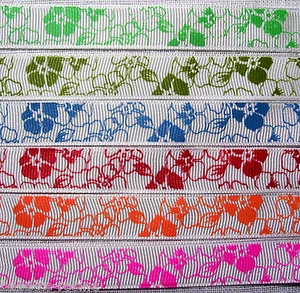 RUBAN GALON GROS GRAIN FLEUR DENTELLE 16 mm au mètre COUTURE BIJOU SCRAPBOOKING - Picture 1 of 7