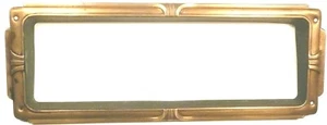 CONSOLA MONTGOMERY WARD 04WG 1108 -- PLACA FRONTAL DE LATÓN con TORNILLOS ORIGINALES - Imagen 1 de 2