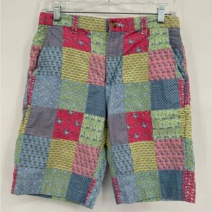 EUC Vineyard Vines Boys Size 16 Nautical Multicolor Patchwork Shorts 100% Cotton - Picture 1 of 6