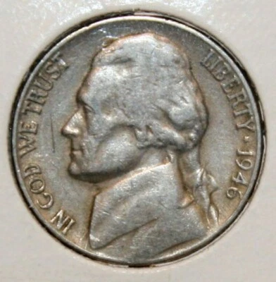 1946 Jefferson Nickel With "D" Mint Mark 79 Years Of Age In Great Condition #218 - Image 1 of 4