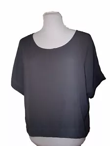 Olivaceous Pullover Top, Size M, Gray, Kimono Short Sleeves, - Picture 1 of 5