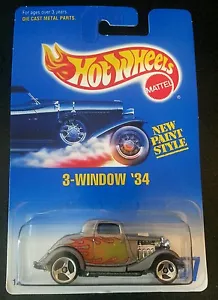 Neu! Hot Wheels - 3-Window '34 - silber mit Flammen - Sammler #257 - Auto #12350 - Bild 1 von 2