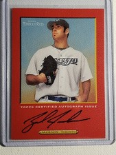 2005 Zach Jackson Topps Turkey Red/300 Auto, Autograph Blue Jays Indians Brewers