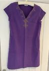 M&S Size 14 Linen Purple Dress