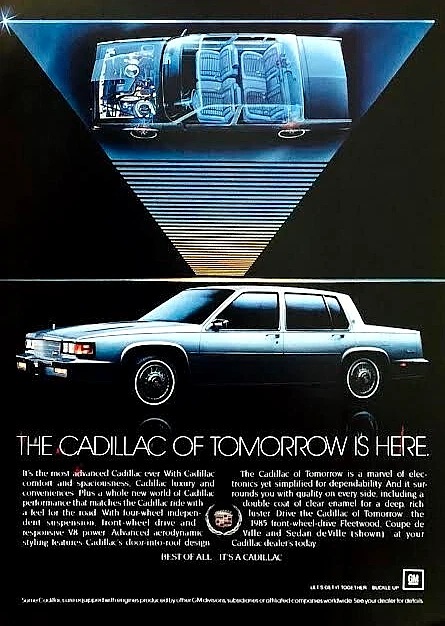 Cadillac Sedan Deville 1985 — anuncio original de revista — anuncio impreso vintage Foto 1 de 1