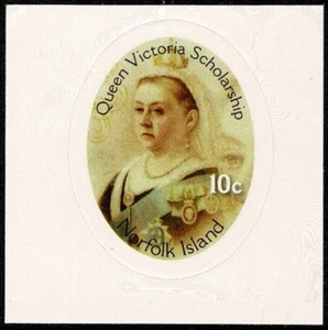 Estampillas de folleto de la isla de Norfolk. Beca Queen Victoria S/A. MUH - Imagen 1 de 1