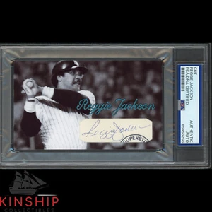 Reggie Jackson signed Cut 3x5 Custom Card PSA DNA Slab Yankees Auto C4477 - Picture 1 of 2