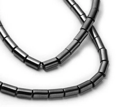 50 Hematit Perlen 8 x 4 mm Zylinder Schmuckstein für Armband Halskette M430 - Bild 1 von 4
