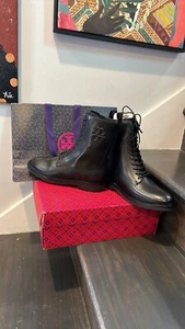 Tory Burch COMBAT BOOT New & Authentic US 8 EUR 38 DOUBLE T COMBAT BOOT - Picture 1 of 16