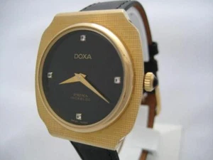 NOS NEW SWISS MADE MECHANICAL HAND WINDING GOLD PLATED MEN'S DOXA WATCH 1960'S - Picture 1 of 3