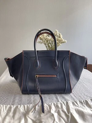Bolso de Hombro CELINE PHANTOM EQUIPAJE Cuero Azul EXCELENTE ESTADO Foto 1 de 4