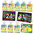  Rainbow Scratch Party Favors Kids: Birthday Gifts Toy Bulk 24 Pack Party