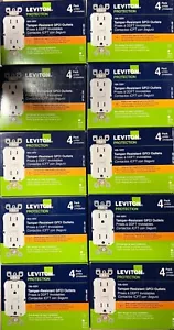 40PZ LEVITON GFTR1-4W GFI GFCI 15A PRESA ANTIMANOMISSIONE BIANCO NUOVO - Foto 1 di 1