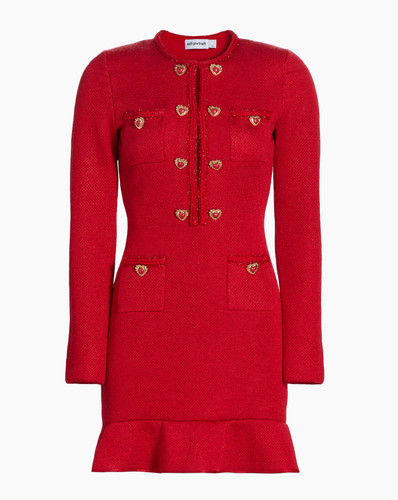 Mini Abito Autoritratto San Valentino Cuore Bottoni Tg M Nuovo Senza Etichetta 100% Autentico