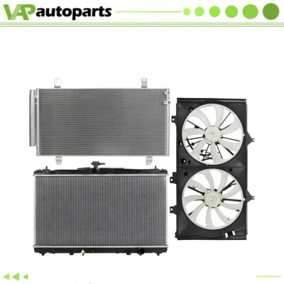 Engine Cooling Fan and Radiator Condenser For 2013-2014 2016-2018 Lexus ES350 - Image 1 of 4