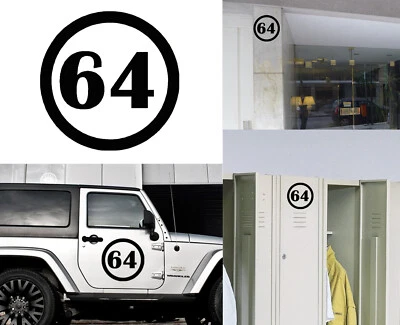 JUATINASLUIS Nummer 64, Vinylaufkleber Version V1