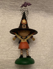 BB Robin Davis Miniature Happy  Girl Witch Bat Hat  Figures - Halloween