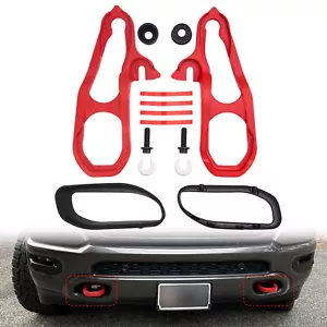 82215268AB Heavy Duty Front Tow Hooks Left & Right For 2019-2022 Dodge Ram 1500 - Picture 1 of 7
