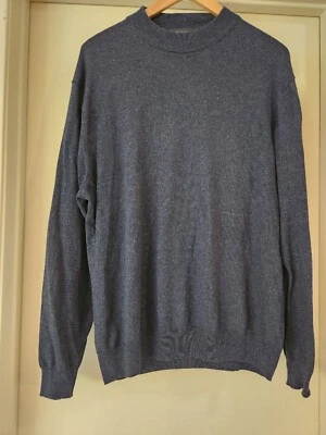 Suéter Toscano Para Hombre Azul Mezcla Algodón Italiano Talla Grande Foto 1 de 4
