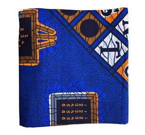 African wax print 100% cotton Ankara 6 yards fabric New Craft/Dress/Skirt New!! - Picture 1 of 8