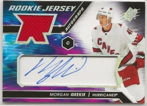 2020 2020-21 SPx Rookie Jersey Autographs #MG Morgan Geekie 057/375 Hurricanes - Picture 1 of 2