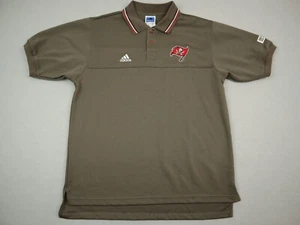 Vintage Tampa Bay Buccaneers Polo Shirt Men Medium Adidas Short Sleeve NFL M - Picture 1 of 10