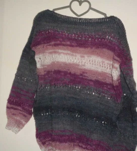 Pulli + passender Schal Handgestrickt Gr. ca. 46-48 Neu! - Bild 1 von 2
