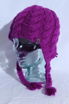 Gorro tejido con cable púrpura The North Face para mujer Canadá Foto 1 de 4
