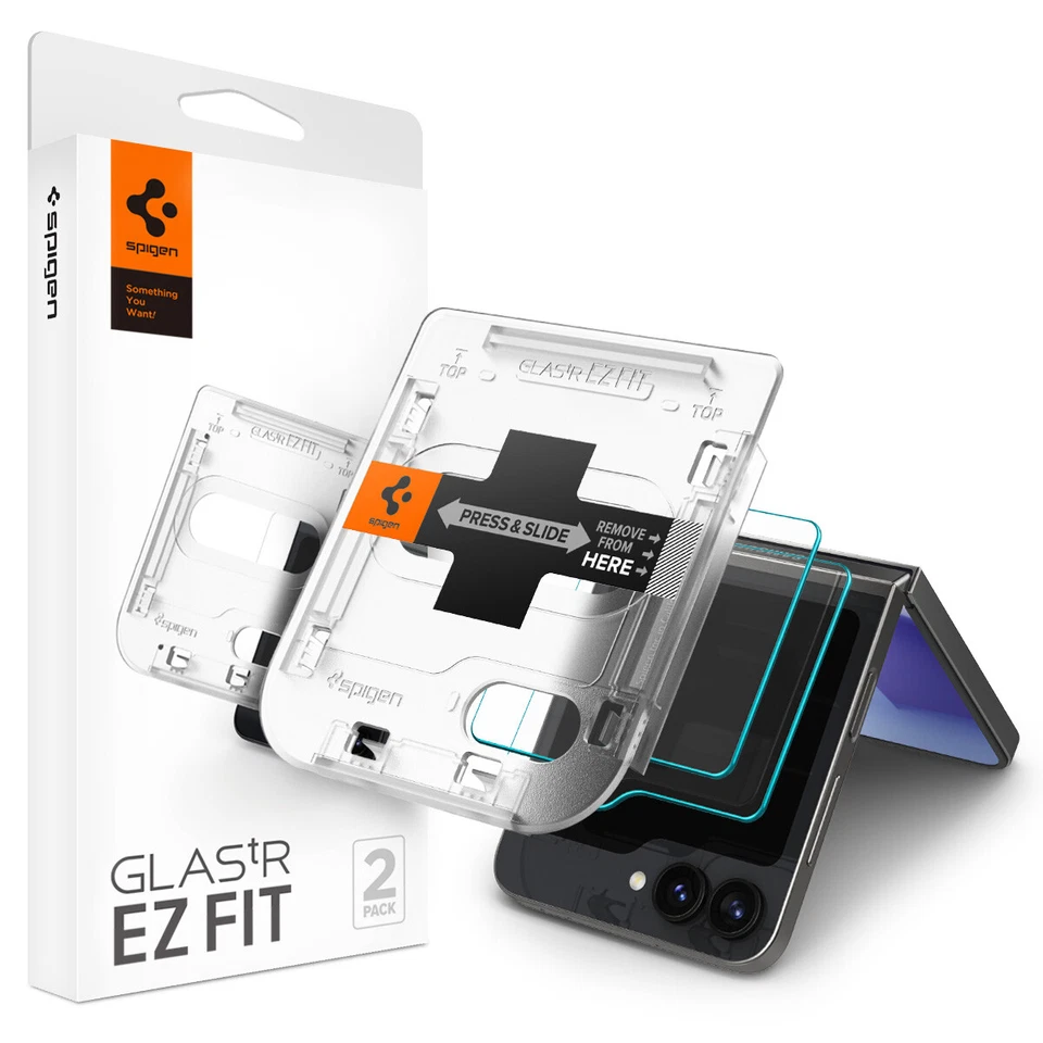 Protector de pantalla de vidrio templado Spigen [GlasTR EZ FIT] para Galaxy Z Flip 6 | 2P Foto 1 de 1