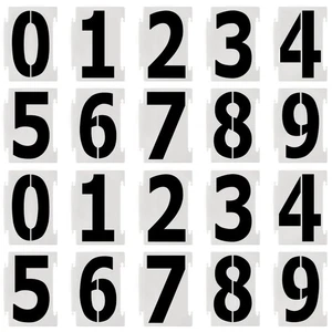 20 Pcs 4 Inch Curb Painting Stencils Kit Address Templates for Painting on Wall - Picture 1 of 7