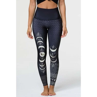 ONZIE Leggings Pantalones Luna Las Lunas Yoga tiro alto Boho Pequeño Mediano S/M Foto 1 de 4