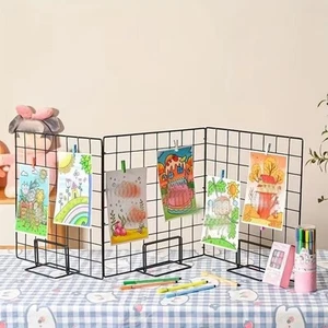 Grid Storage Rack Metal Desktop Stand Modern Display Rack For Grid Panel - Picture 1 of 16