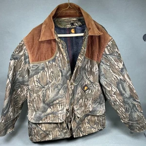 Giacca Carhartt vintage muschio quercia treestand mimetica coperta foderata tela cappotto lavoro XL - Foto 1 di 24