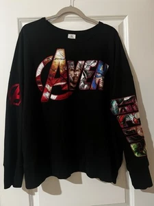 Camiseta deportiva de los Vengadores de los Parques Disney Spell Out Personaje Pull Over Black Spirit 3X - Imagen 1 de 6