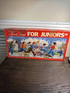 GAME BOARD HOME SCHOOLING Vintage 1987 Trivial Pursuit For Juniors COMPLETE FUN - Picture 1 of 7