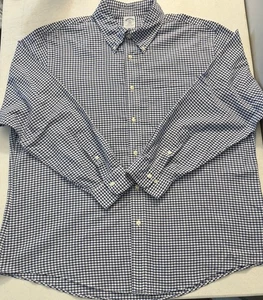 Brooks Brothers 1818 Big Mens Sz XXL Button Collar Gingham Check Preppy Office - Picture 1 of 10