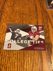 2017 Panini Elite College Krawatten John Elway Christian McCaffrey #20 - Bild 1 von 4